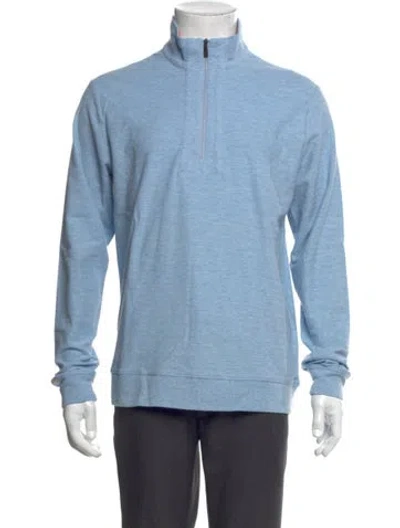 Pre-owned Kjus Mock Neck Long Sleeve Pullover In Blue