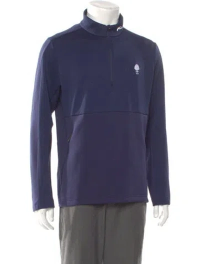 Pre-owned Kjus Mock Neck Long Sleeve Pullover In Blue