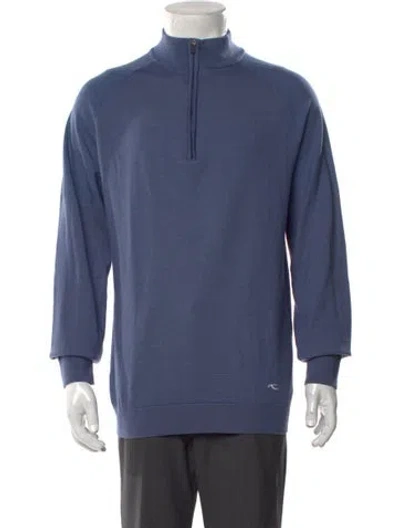 Pre-owned Kjus Mock Neck Long Sleeve Pullover In Blue