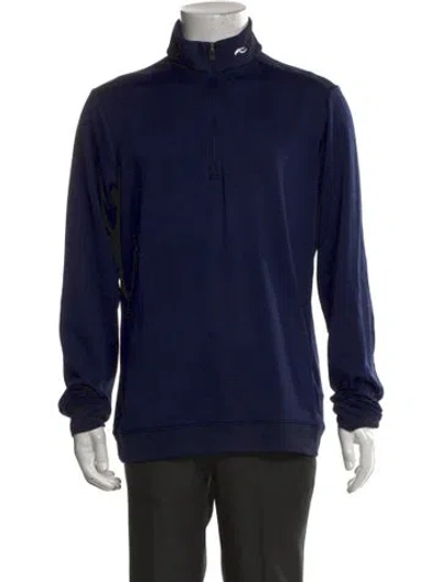 Pre-owned Kjus Mock Neck Long Sleeve Pullover In Blue