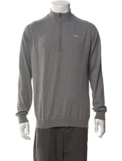 Pre-owned Kjus Mock Neck Long Sleeve Pullover In Grey