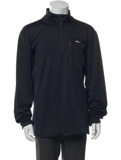 Pre-owned Kjus Mock Neck Long Sleeve Sweatshirt In Black