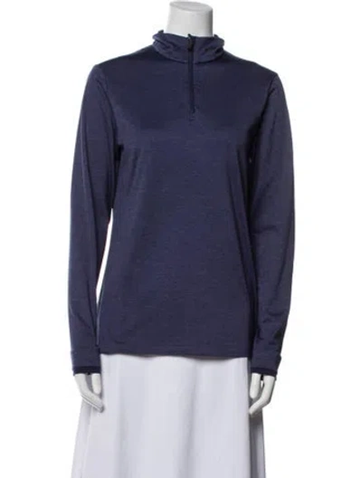 Pre-owned Kjus Mock Neck Long Sleeve Sweatshirt In Blue