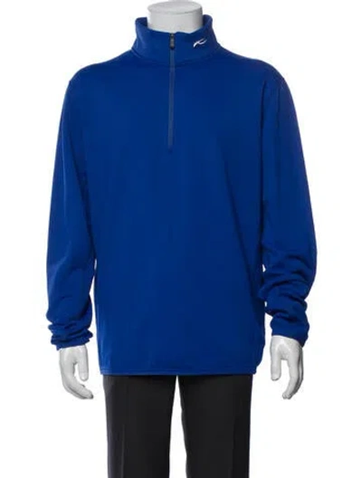 Pre-owned Kjus Mock Neck Long Sleeve Sweatshirt In Blue