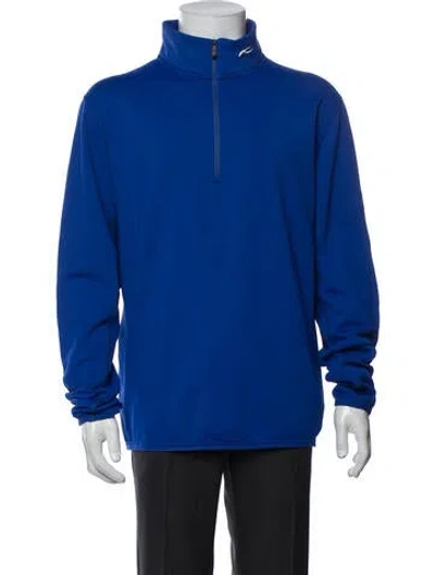 Pre-owned Kjus Mock Neck Long Sleeve Sweatshirt In Blue