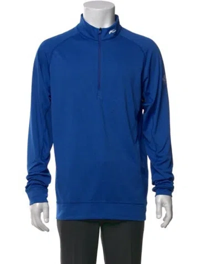 Pre-owned Kjus Mock Neck Long Sleeve Sweatshirt In Blue