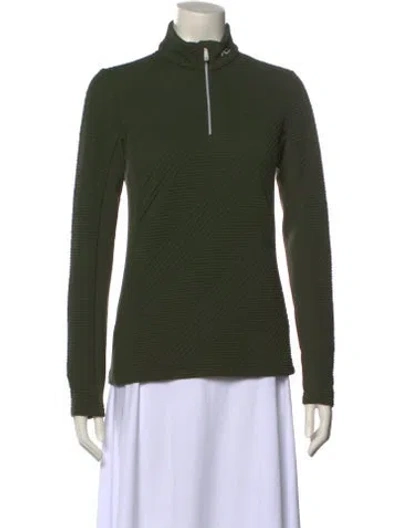 Pre-owned Kjus Mock Neck Long Sleeve Sweatshirt In Green