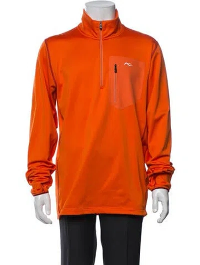 Pre-owned Kjus Mock Neck Long Sleeve Sweatshirt In Orange
