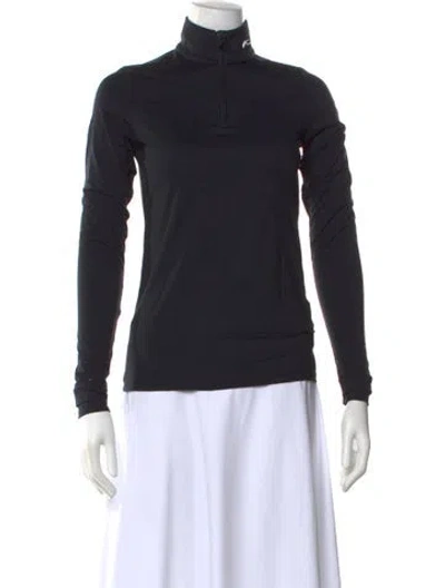 Pre-owned Kjus Mock Neck Long Sleeve Top In Black