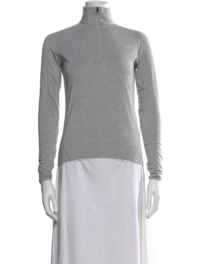 Pre-owned Kjus Mock Neck Long Sleeve Top In Gray