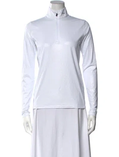 Pre-owned Kjus Mock Neck Long Sleeve Top In Neutrals