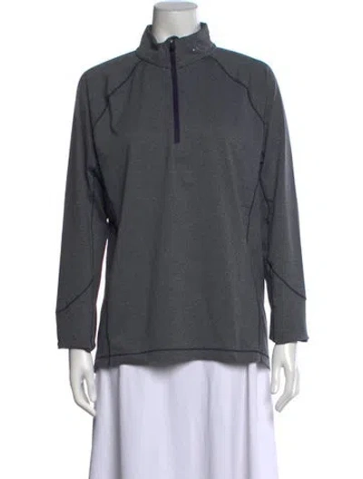 Pre-owned Kjus Mock Neck Long Sleeve Top W/ Tags In Grey