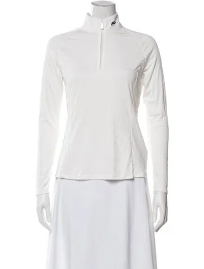 Pre-owned Kjus Mock Neck Long Sleeve Top In White