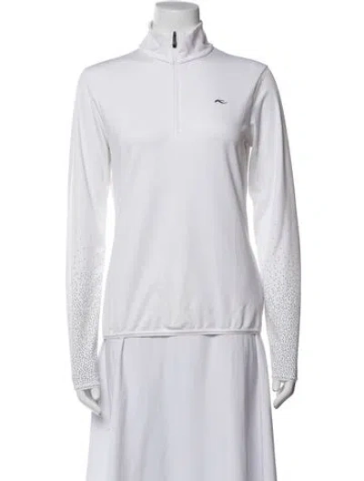 Pre-owned Kjus Mock Neck Long Sleeve Top In White