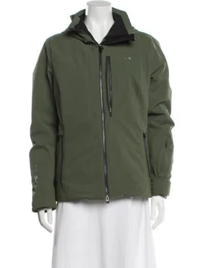 Pre-owned Kjus Nylon Bomber Jacket In Green