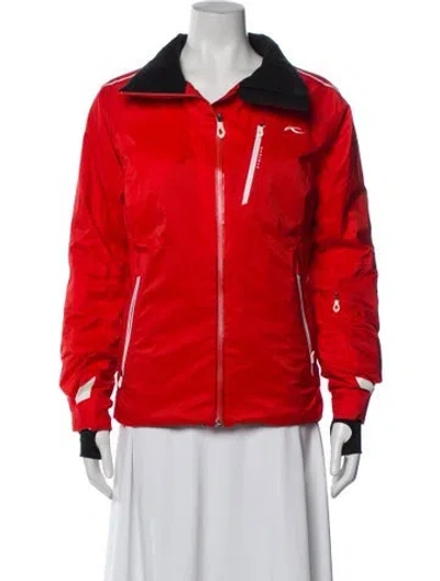 Pre-owned Kjus Nylon Down Coat In Orange