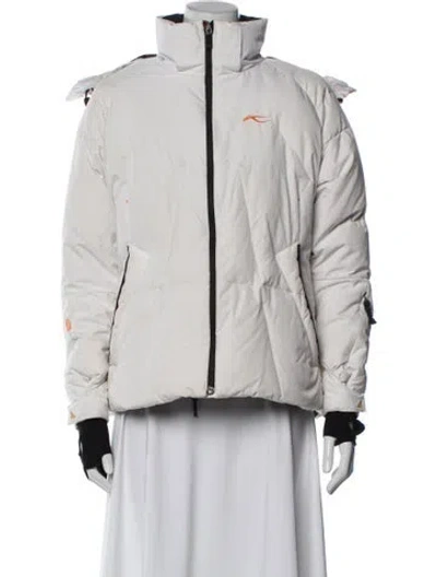 Pre-owned Kjus Nylon Down Coat In White