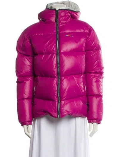 Pre-owned Kjus Nylon Down Jacket In Pink