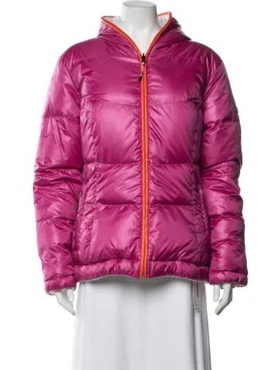 Pre-owned Kjus Nylon Down Jacket In Pink
