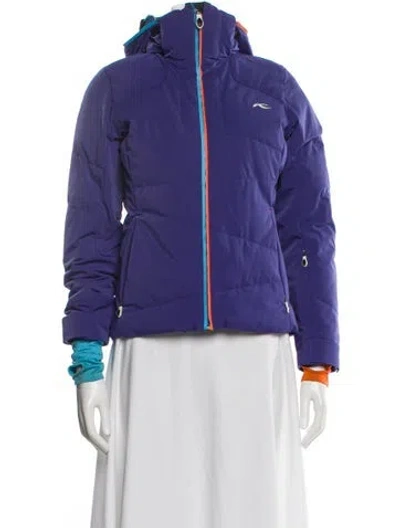 Pre-owned Kjus Nylon Down Jacket In Purple