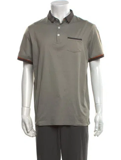 Pre-owned Kjus Patterned Collar Polo Shirt In Grey