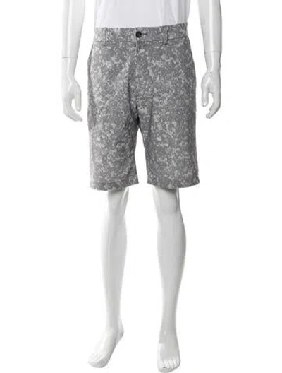 Pre-owned Kjus Patterned Flat Front Shorts In Grey