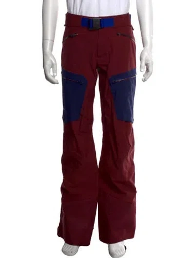 Pre-owned Kjus Patterned Ski Pants In Burgundy
