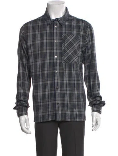 Pre-owned Kjus Plaid Print Long Sleeve Dress Shirt In Gray