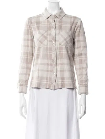 Pre-owned Kjus Plaid Print Long Sleeve Top In Neutral
