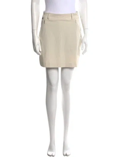 Pre-owned Kjus Pleated Accents Mini Skirt W/ Tags In Neutral