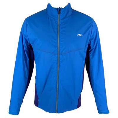 Pre-owned Kjus Size M Royal Blue Purple Two Toned Nylon Blend Zip Up Jacket
