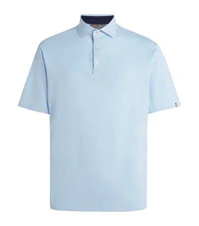 Kjus Stripe Soren Polo Shirt In Blue