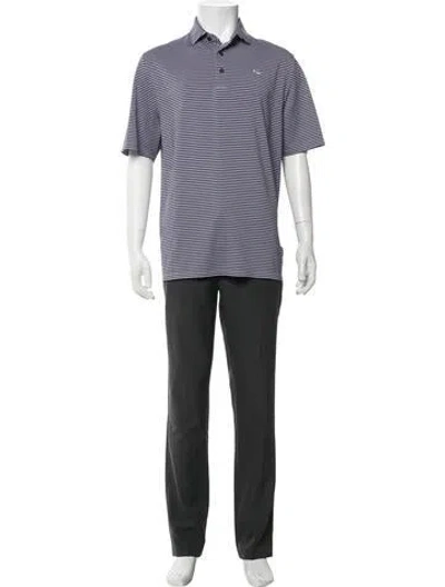 Pre-owned Kjus Striped Collar Polo Shirt In Purple