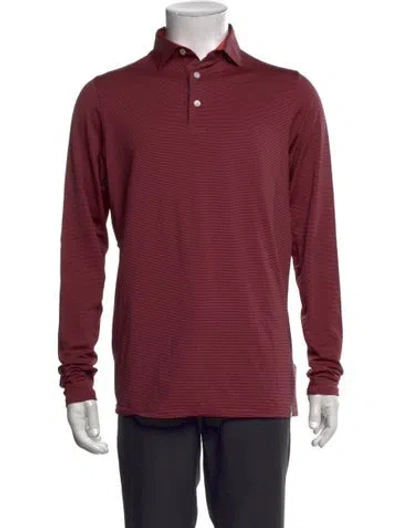 Pre-owned Kjus Striped Long Sleeve Jersey W/ Tags In Burgundy