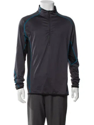 Pre-owned Kjus Striped Windbreaker In Gray