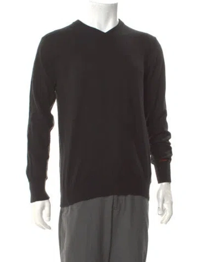 Pre-owned Kjus V-neck Long Sleeve Pullover In Black