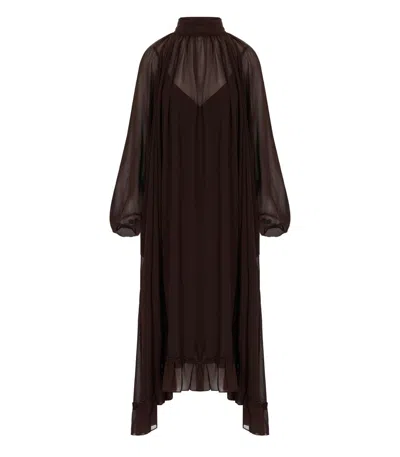 Kk Chocolate Long Dress In Black