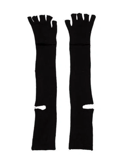 Pre-owned Kkco Black Knitwear Arm Sleeve Glove Warmers