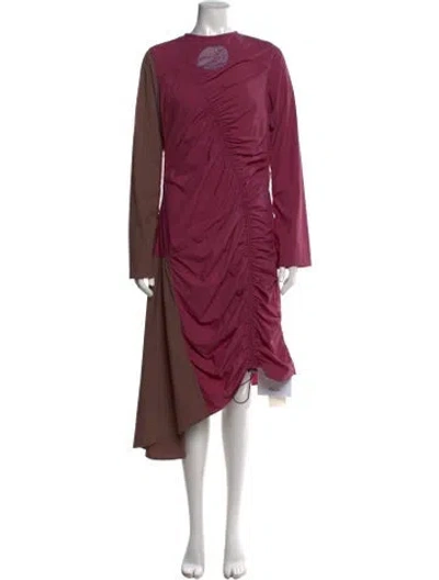Pre-owned Kkco Crew Neck Long Dress In Purple