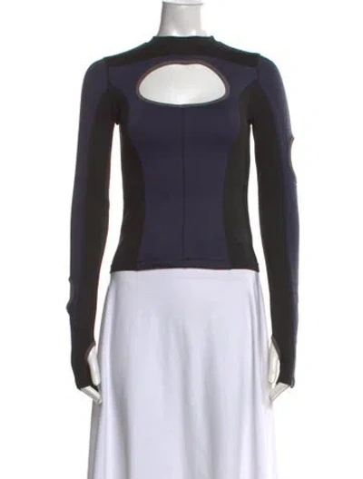 Pre-owned Kkco Crew Neck Long Sleeve Top In Blue