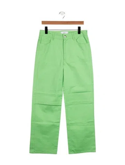 Pre-owned Kkco High-rise Straight Leg Jeans In Green