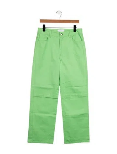 Pre-owned Kkco Mid-rise Straight Leg Jeans In Green
