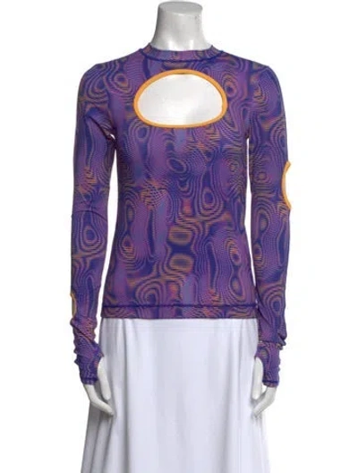 Pre-owned Kkco Nylon Printed Top In Black