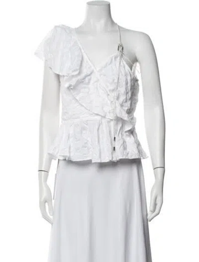 Pre-owned Kkco One-shoulder Sleeveless Top In White