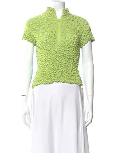 Pre-owned Kkco Short Sleeve Top In Green