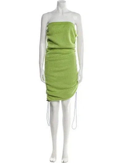 Pre-owned Kkco Strapless Midi Length Dress In Green