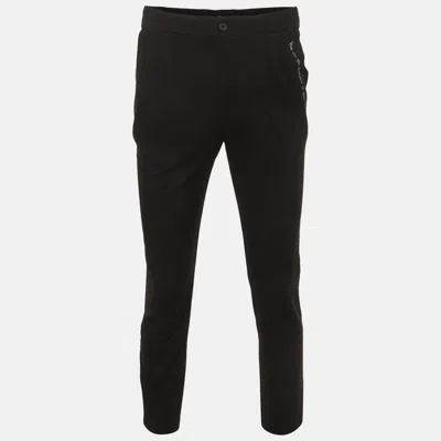 Pre-owned Kkoncept Black Catastrophe Gabardine Straight Leg Trousers S