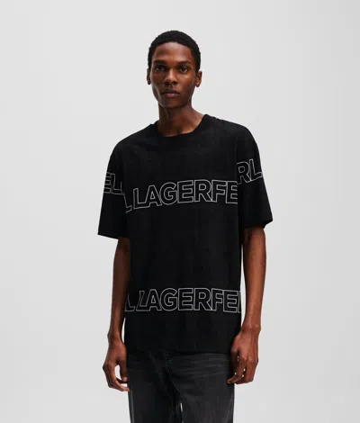 Kl Jeans All-over Logo T-shirt In Black