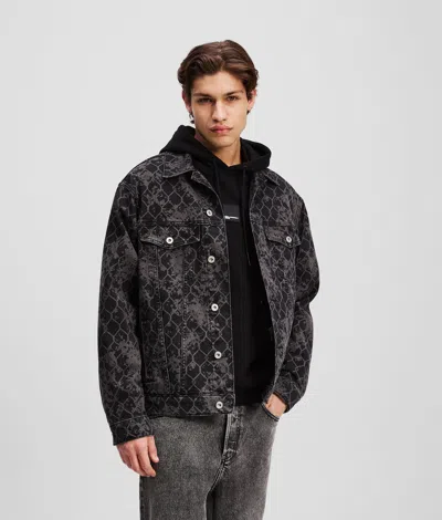 Kl Jeans All-over Print Denim Jacket In Multi