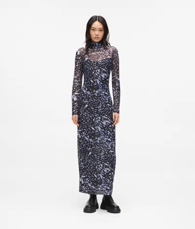 Kl Jeans All-over-print Mesh Dress In Multi